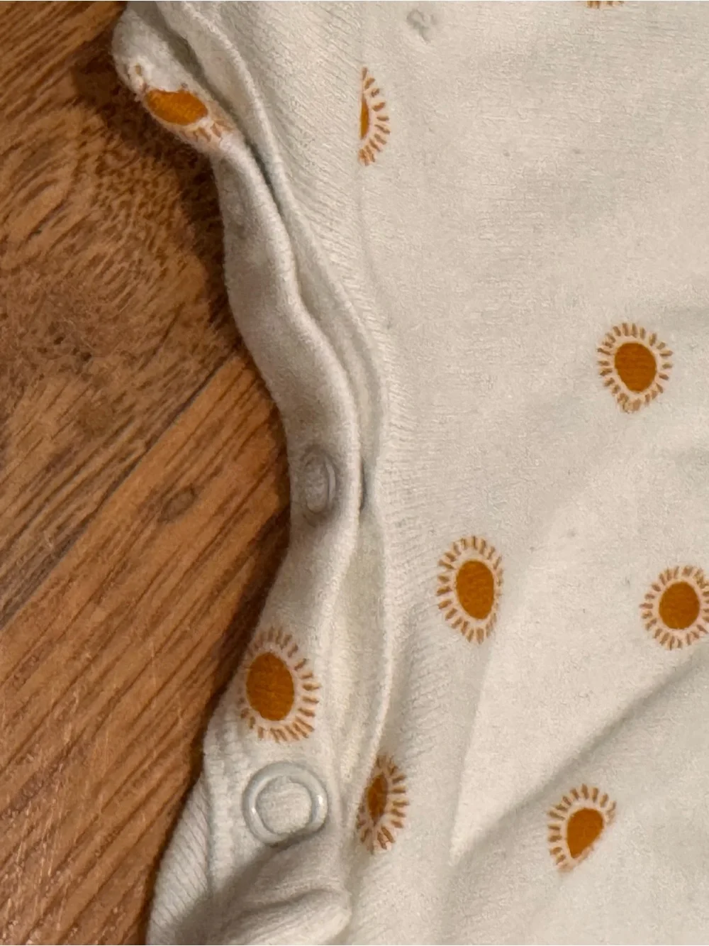Carter’s 12 mo romper White Tank Top with Orange Sun Dot Print like new!